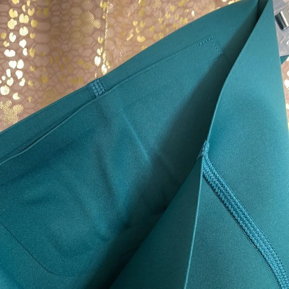 PINK Victorias Secret teal green active leggings with phone pocket, size S NWOT - Picture 5 of 6